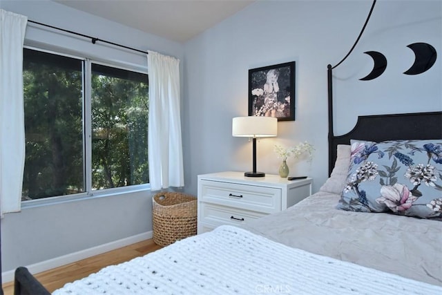 bedroom featuring light hardwood / wood-style flooring