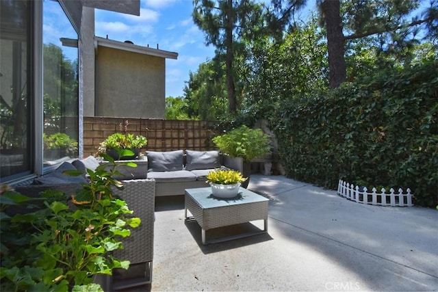 view of patio / terrace featuring outdoor lounge area