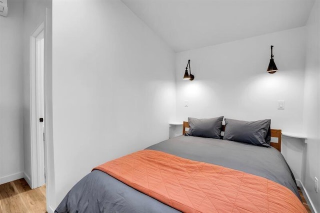 bedroom featuring light hardwood / wood-style flooring