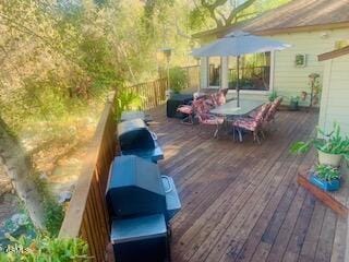 view of wooden deck