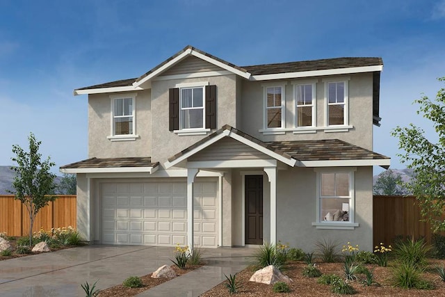 view of property with a garage