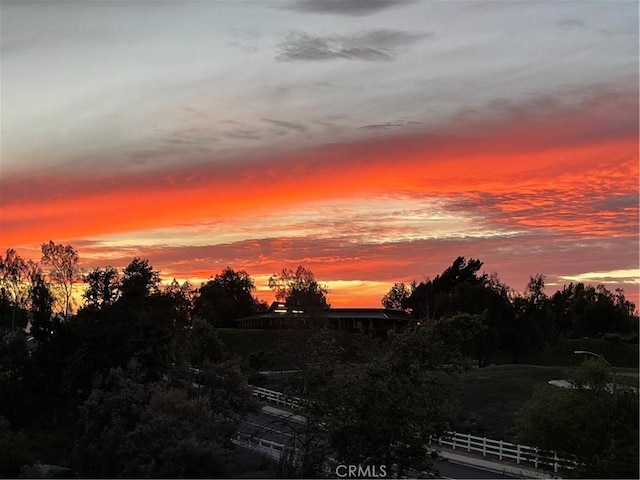 view of nature at dusk