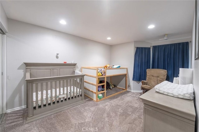 view of carpeted bedroom