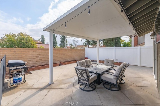 view of patio / terrace featuring grilling area