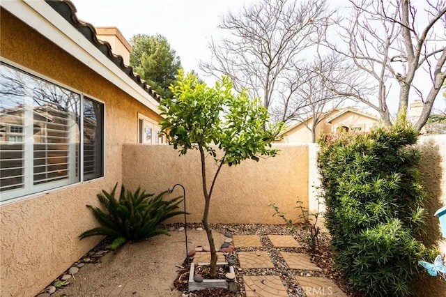 exterior space with fence