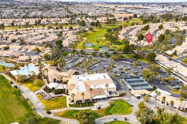 bird's eye view with a residential view