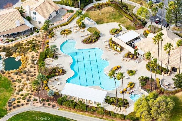 birds eye view of property featuring a residential view