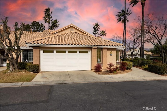 view of front of home featuring a garage