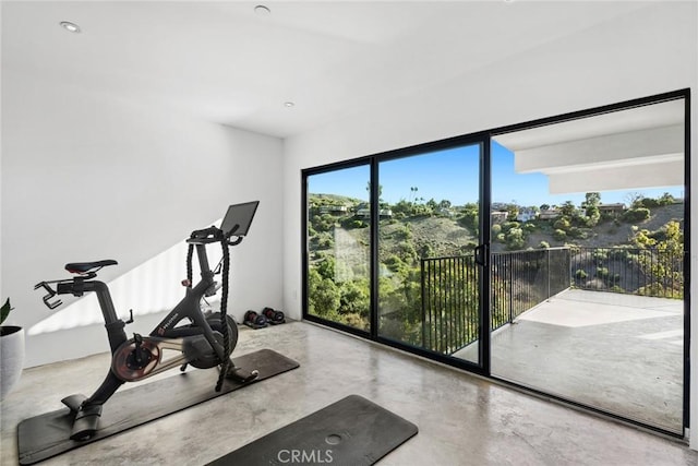 view of workout room