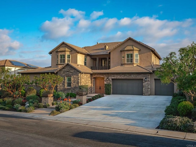 view of front facade with a garage