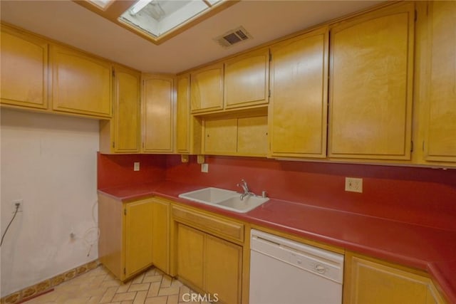 kitchen with sink and dishwasher