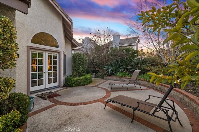 view of patio with french doors