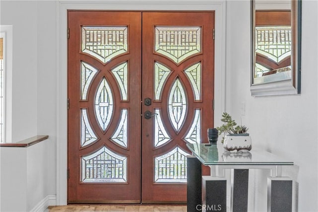 interior space with french doors