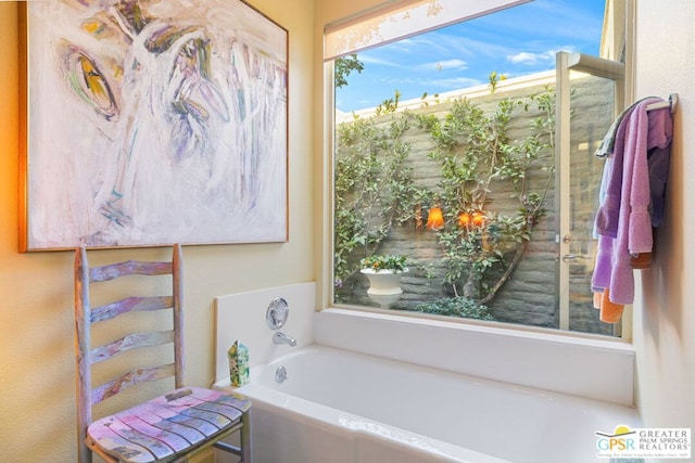 bathroom with a bath