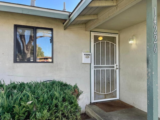 view of doorway to property