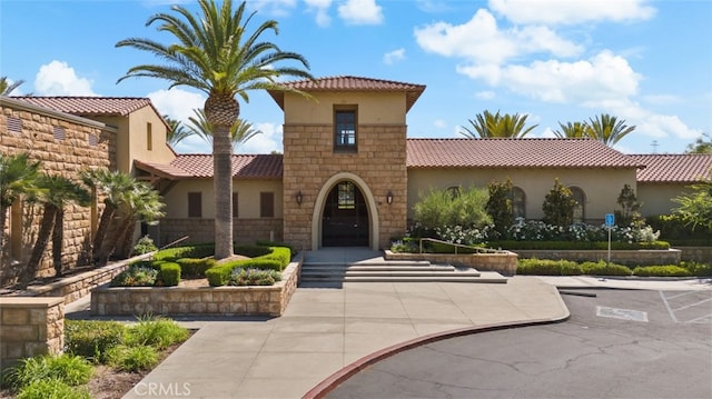 view of mediterranean / spanish house