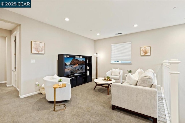 view of carpeted living room