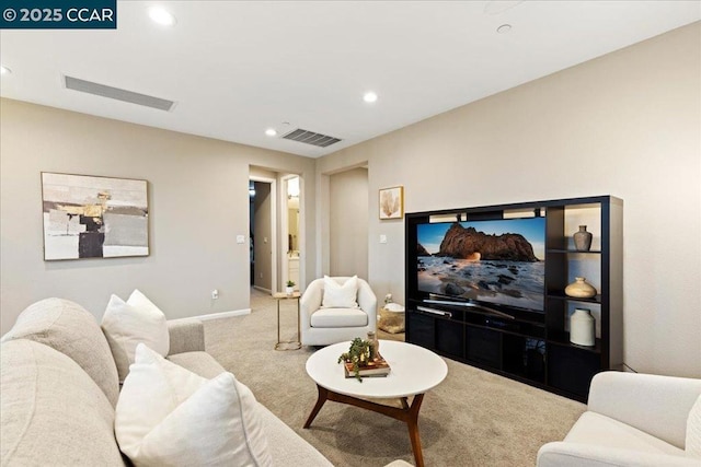 view of carpeted living room