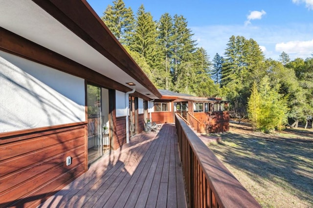 view of wooden deck