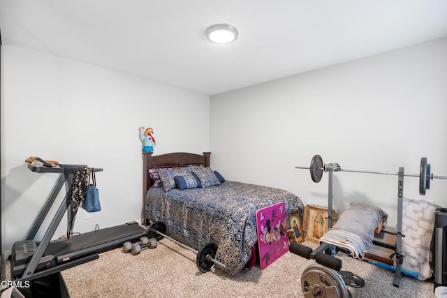 bedroom featuring carpet flooring