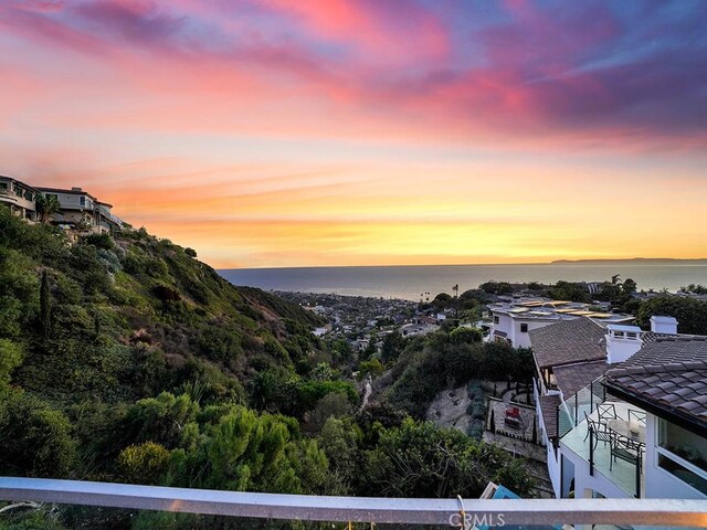 property view of mountains featuring a water view