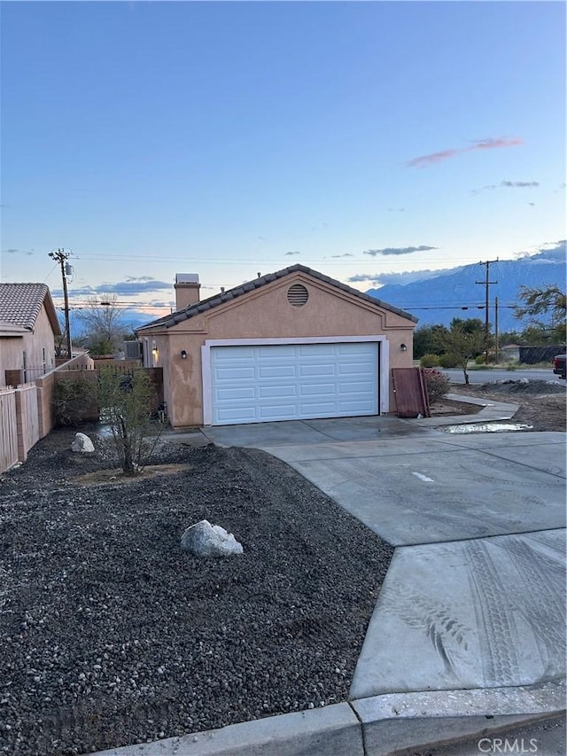 exterior space with a mountain view