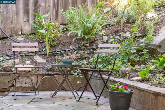 balcony with a patio