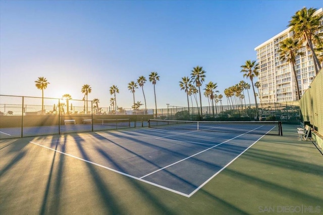 view of tennis court