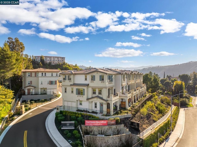 exterior space with a mountain view