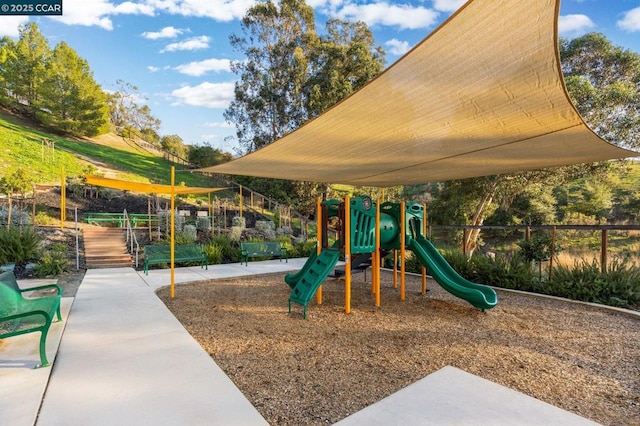 view of jungle gym