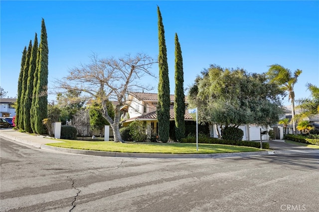 view of front of house with a front yard