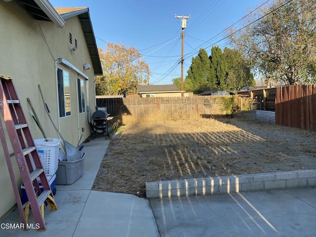 view of yard with a patio