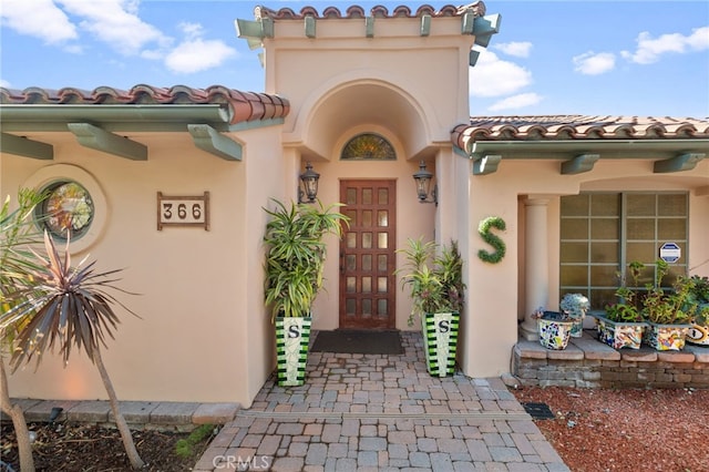 view of doorway to property