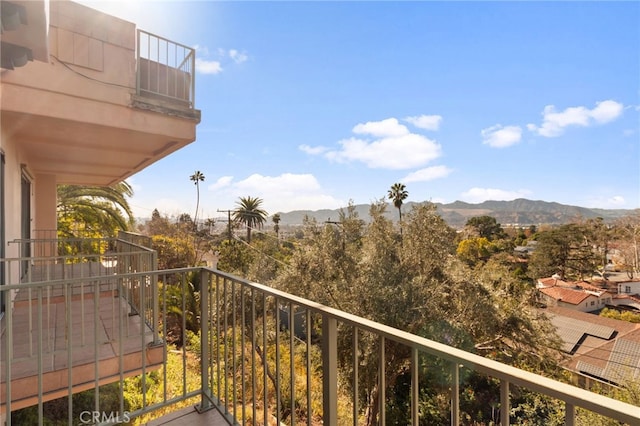 balcony with a mountain view