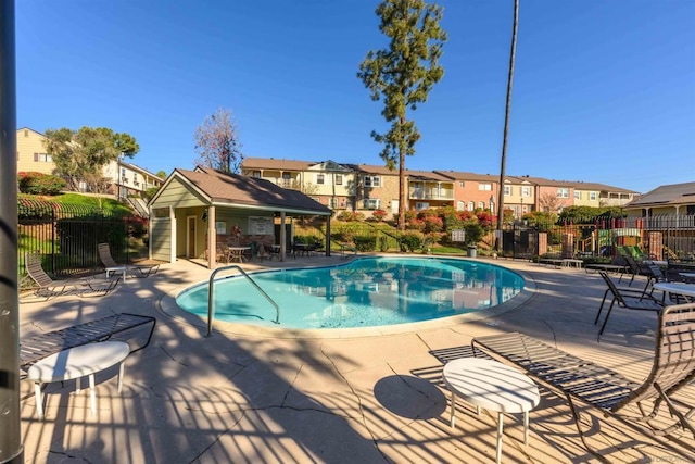 view of pool with a patio