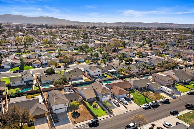 aerial view featuring a mountain view