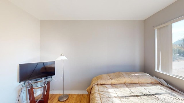 bedroom featuring hardwood / wood-style flooring