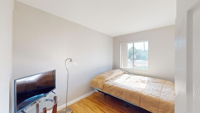 bedroom featuring wood-type flooring