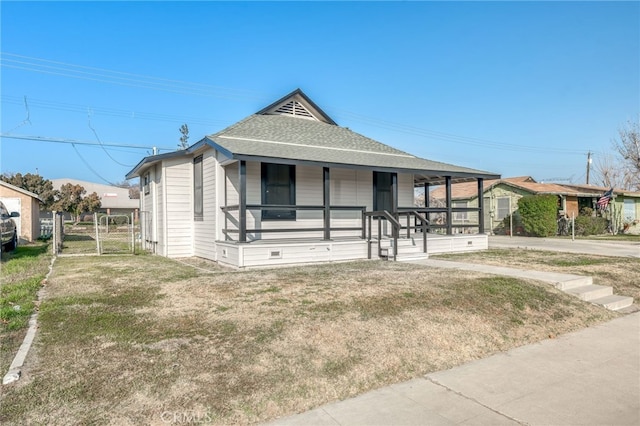 view of front of property featuring covered porch