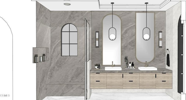 bathroom with vanity