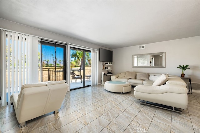 living room with a wealth of natural light