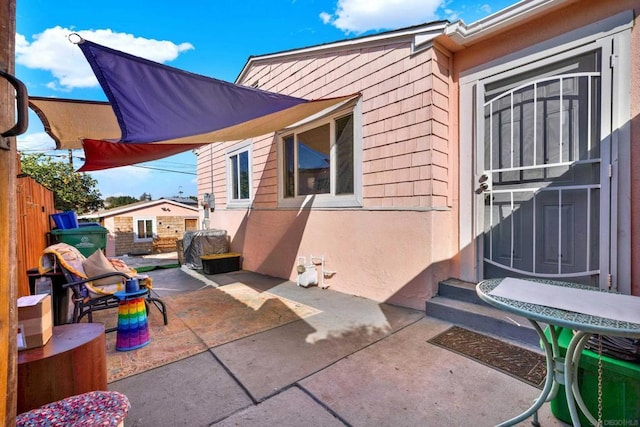 exterior space with a patio