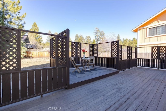 view of wooden deck