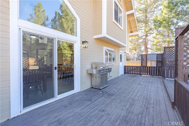 deck with grilling area