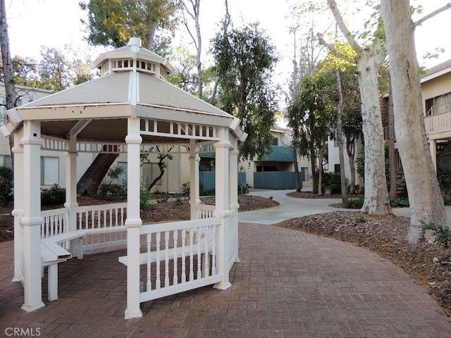 surrounding community with a gazebo