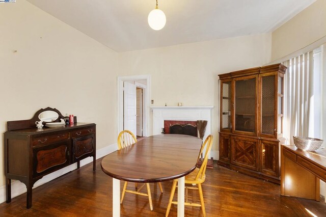 dining room featuring dark hardwood / wood-style floors