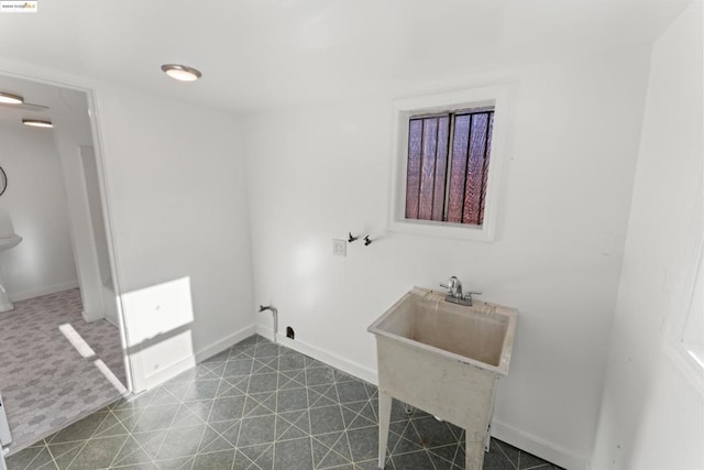 laundry room with tile patterned flooring