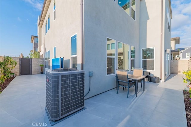 view of patio / terrace featuring central AC unit