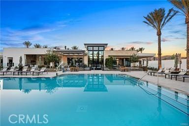 view of pool featuring a patio area