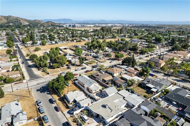 bird's eye view with a mountain view